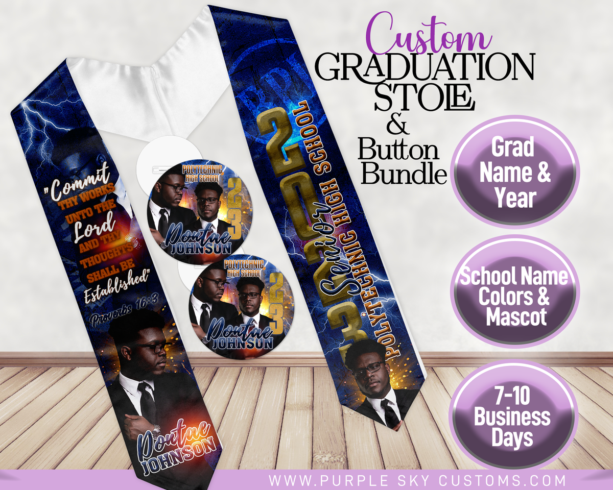 Proverbs Stole and Button Bundle